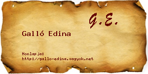 Galló Edina névjegykártya